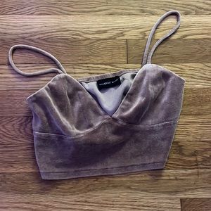 mustard seed cropped tank top size medium brown